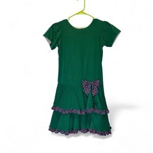 Glorimont Green Dress with Plaid Bow size 12